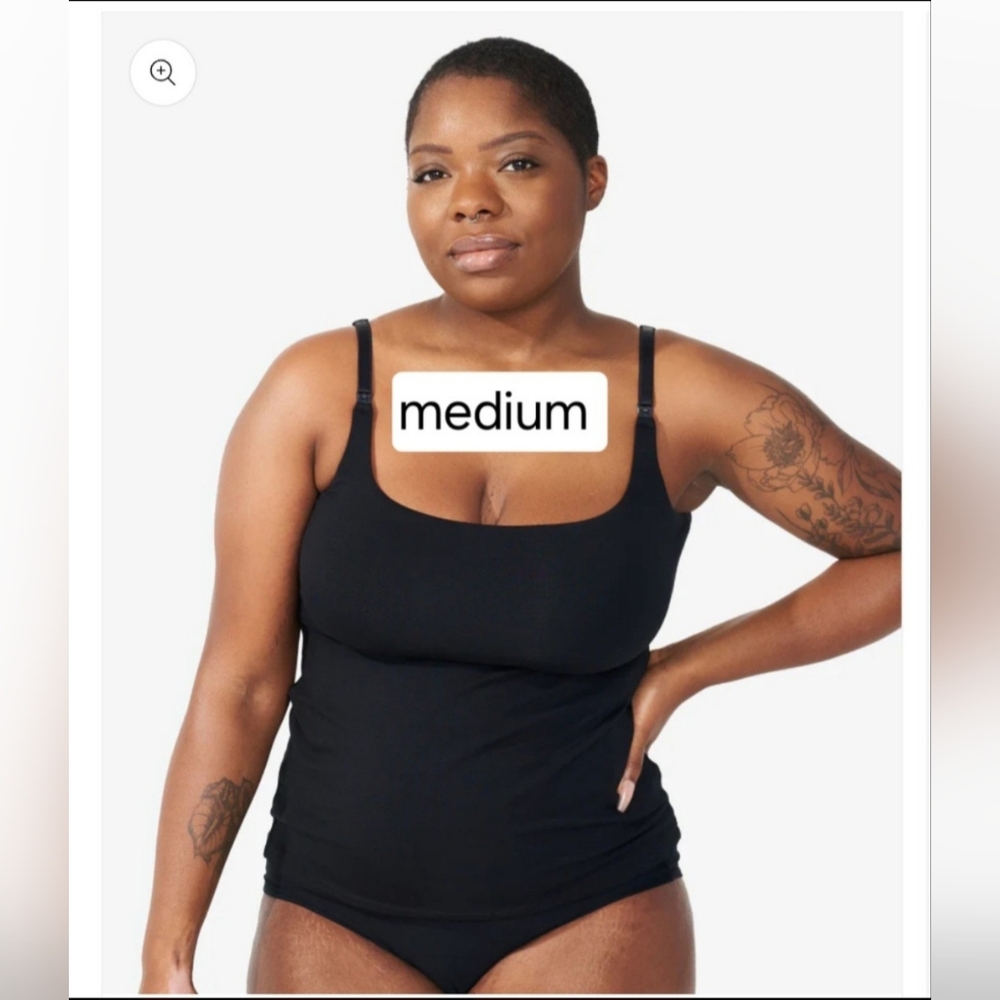 Bodily Always On Nursing Tank in Black